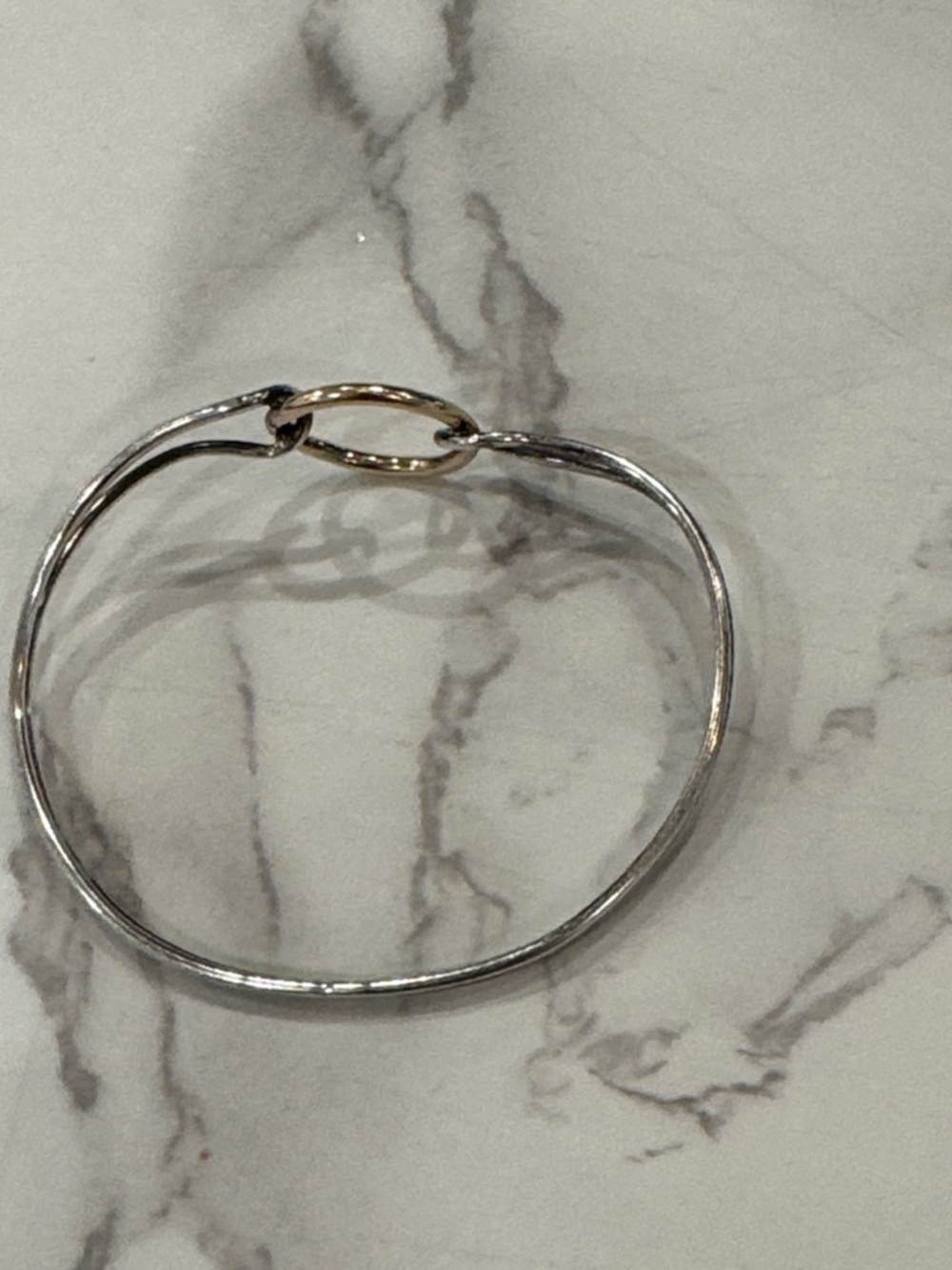 Gold and Sterling Silver Bracelet handcrafted by Ed Levin - Picture 2 of 11